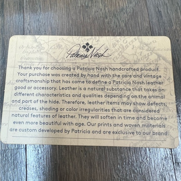 Patricia Nash Brown Leather Clutch Wristlet distressed wallet - Picture 5 of 7